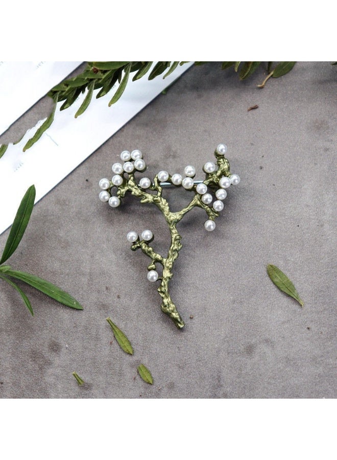 KUYING Handmade Vintage Forest Plant Brooch