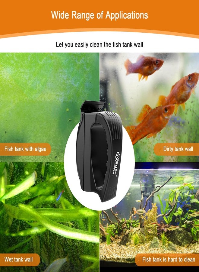 هايغر منظف زجاجي مغناطيسي قوي لأحواض السمك من هيجر، أداة تنظيف مغناطيسية احترافية لإزالة الطحالب من أحواض السمك مع مكشطة لأحواض المياه العذبة والمالحة بسمك 0.3-0.47 بوصة، كبير - Image 5