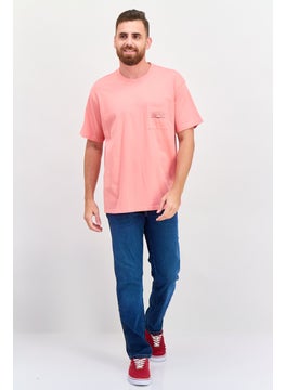 Wrangler Men Crew Neck Short Sleeve Printed T-shirts, Juicy Pink  - Image 4