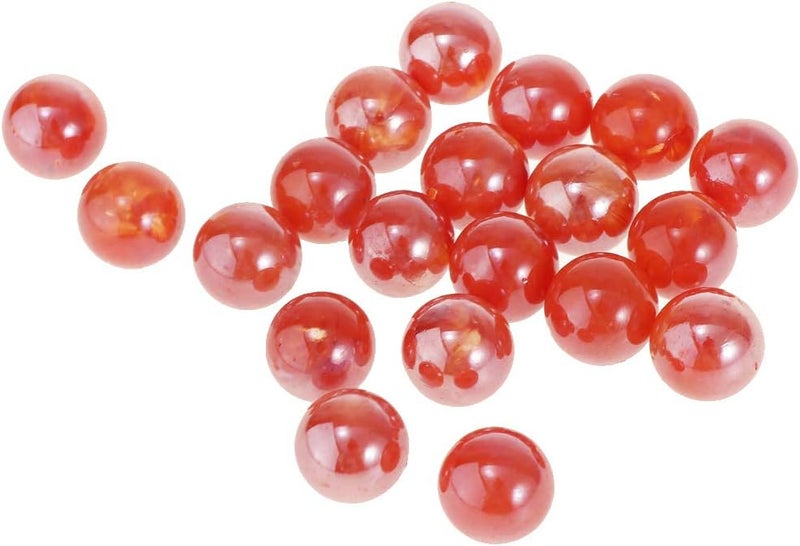 klarako 20 pcs Glass Marbles - Clear Glass Marble - Vase Aquarium Decoration - 20 x 16mm,Orange - Image 5