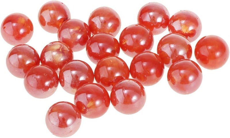 klarako 20 pcs Glass Marbles - Clear Glass Marble - Vase Aquarium Decoration - 20 x 16mm,Orange - Image 4