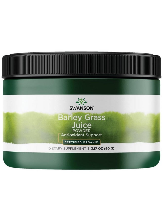 SWANSON مسحوق عصير عشب الشعير العضوي المعتمد من سوانسون 3.17 أونصة (90 جرام) - Image 1