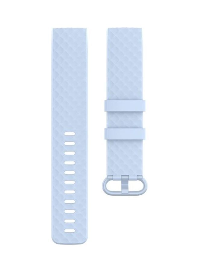 NIBEMINENT Colour Buckle TPU Wrist Strap Band for Fitbit Charge 4/3/SE Blue - Image 2