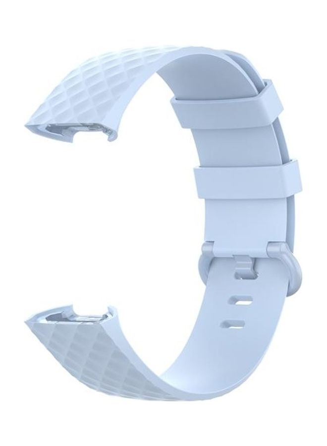 NIBEMINENT Colour Buckle TPU Wrist Strap Band for Fitbit Charge 4/3/SE Blue - Image 3