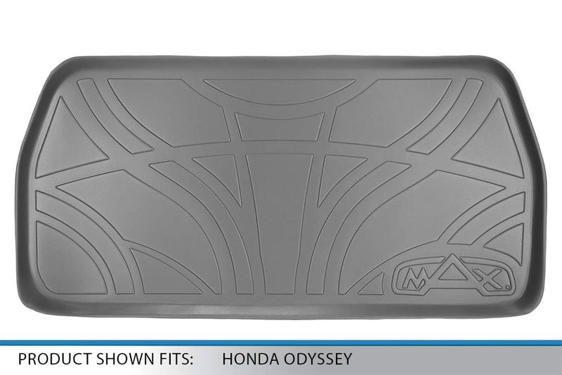 MAX LINER ماكسلاينر حصيرة أرضية لحماية الشحن لجميع الأحوال خلف مقعد الصف الثالث رمادي لسيارة هوندا أوديسي 2011-2017 - Image 3