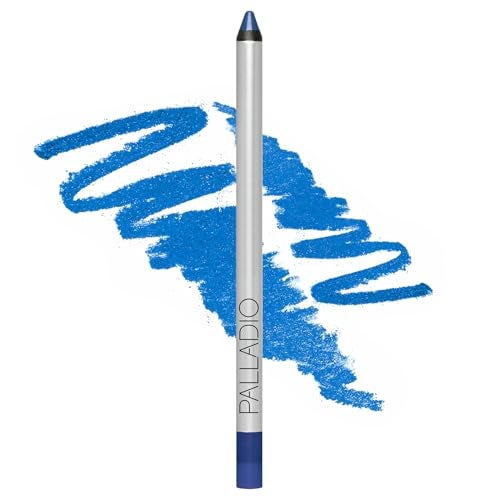 Palladio Precision Eyeliner Silicone Based Rich Pigment Gentle Application Dramatic Smoky Effect to Soft Everyday Wear Sensitive Eyelids Sets Itself Can be Sharpened Electric Blue - Image 1
