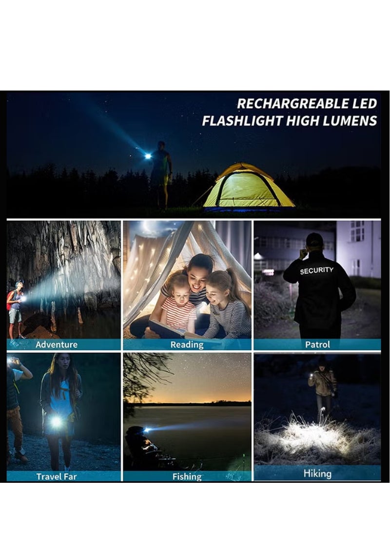 Arabest - 3000 -10000 Lumen High Power LED Waterproof Flashlight Lamp Ultra Bright 3 Mode Most Powerful 50W XLM-P70 LED USB Rechargeable Flashlight Torch 2 Lithium Battery - Image 1
