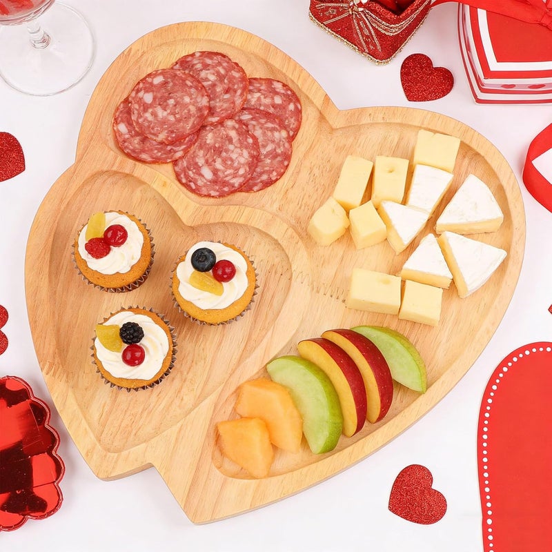 Naroote Cheese Serving Tray, Hand Polished, Premium Wood, Raised Edges, Natural Wood, Charcuterie Board, Snacks, Perfect Presentation, Kitchen, Easy to, Mild soap and Water (Light Brown) - Image 3