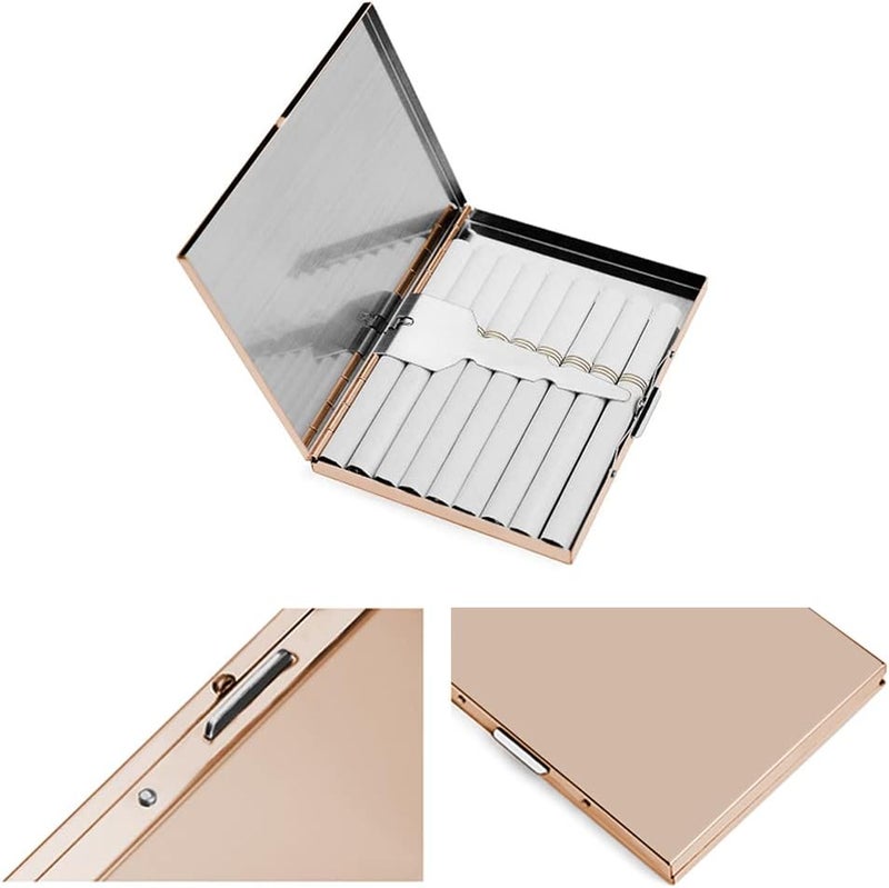 SteelFever Stainless Steel Extra Slim Cigarette Case Metal Cigarette Holder Case for 100's and 84's (Rose Gold) - Image 4