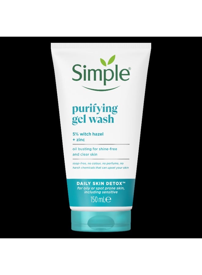 simple Skin Detox Pore Polishing Face Gel Wash 150ml - Image 1