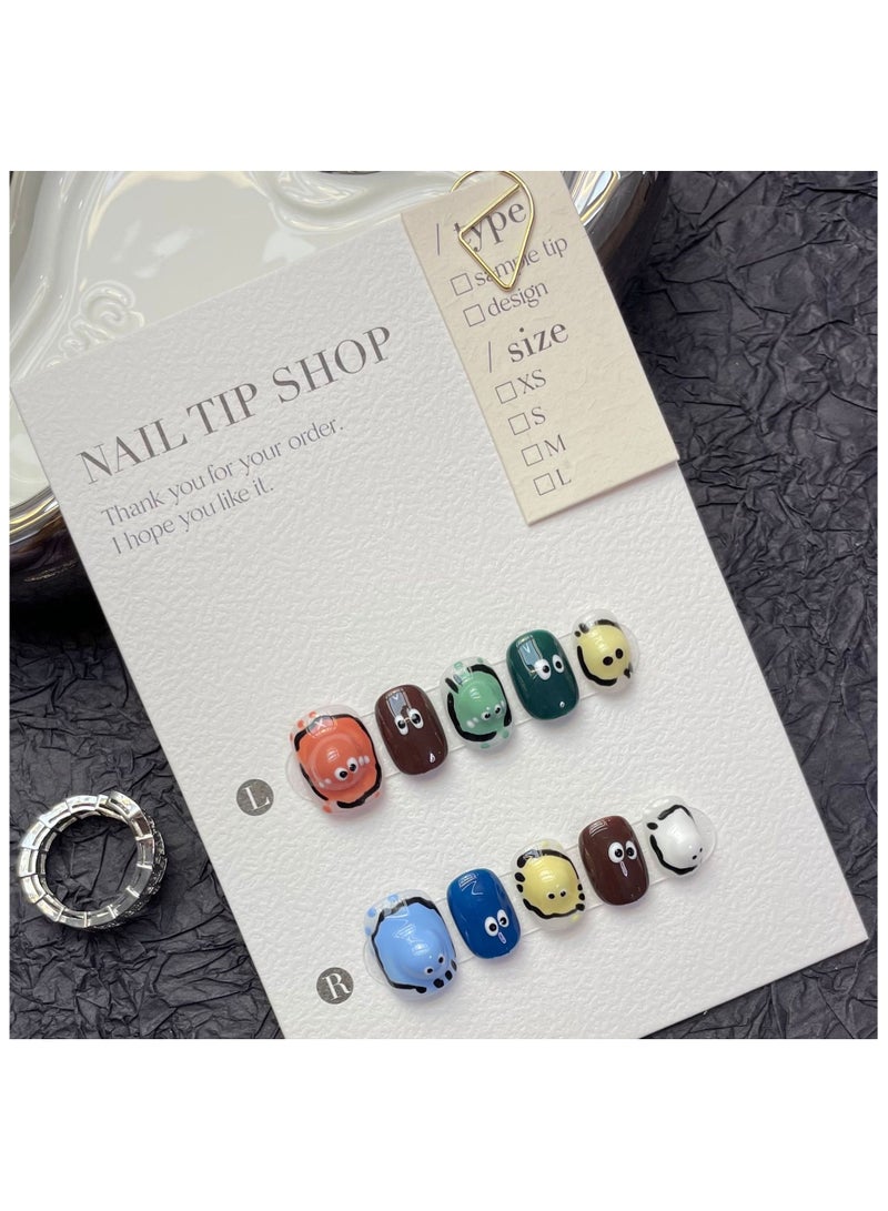 Binzo Beauty Handmade Press On Nails, 10pcs, Nails Art , Acrylic Nails, False Nails, Luxury Collection, Luxury Nails Arts, New Accessories， Wedding Nails，Party Nails. - Image 1