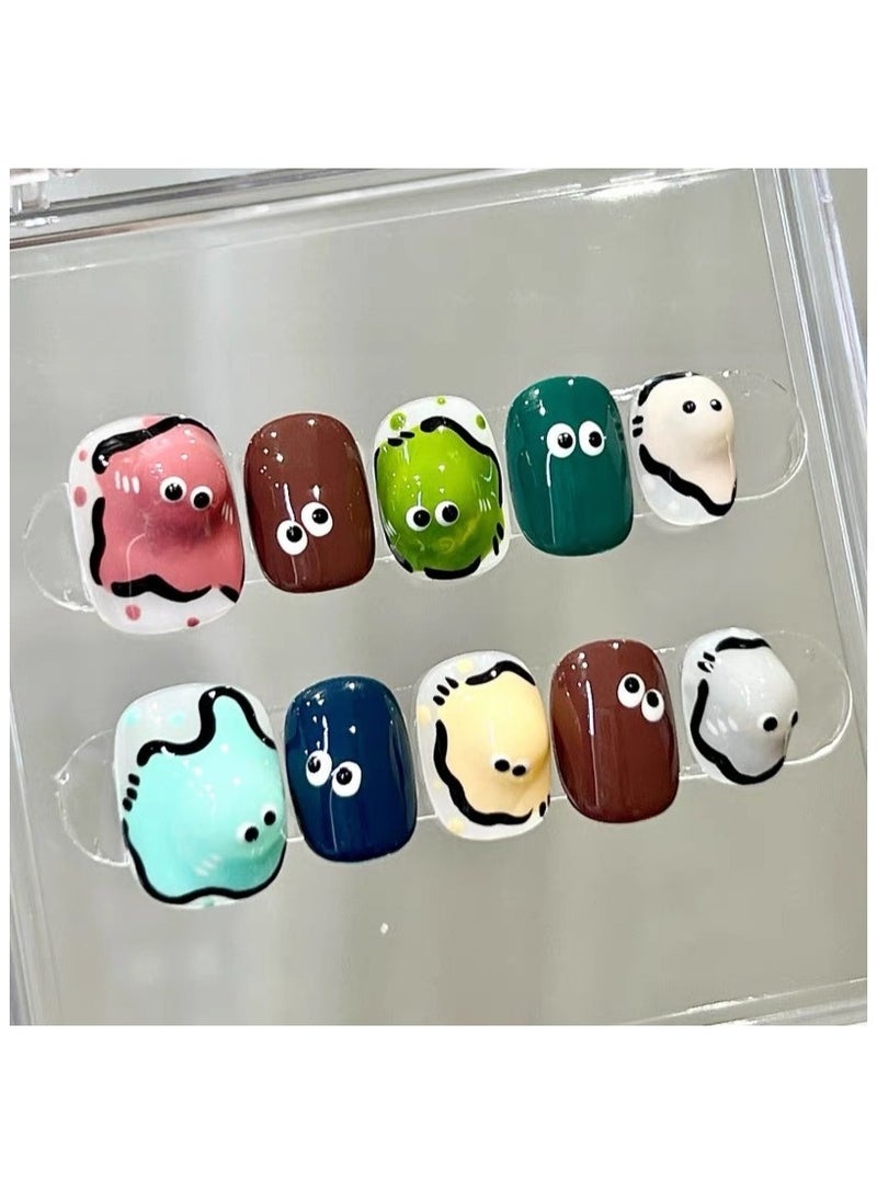 Binzo Beauty Handmade Press On Nails, 10pcs, Nails Art , Acrylic Nails, False Nails, Luxury Collection, Luxury Nails Arts, New Accessories， Wedding Nails，Party Nails. - Image 2