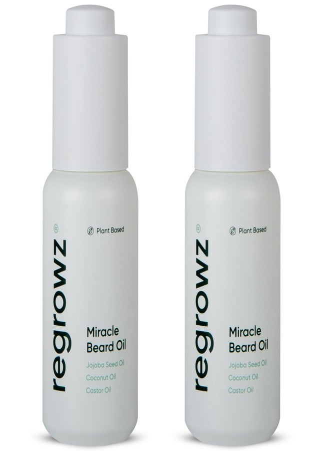 Regrowz Beard Growth Oil for Men 1 Fl Oz - Pack of 2 - Natural Beard Moisturiser with Coconut and Jojoba Oil - Soften, Nourish & Hydrate Dry, Itchy Beard - Promote Thicker & Fuller Beard - Image 1