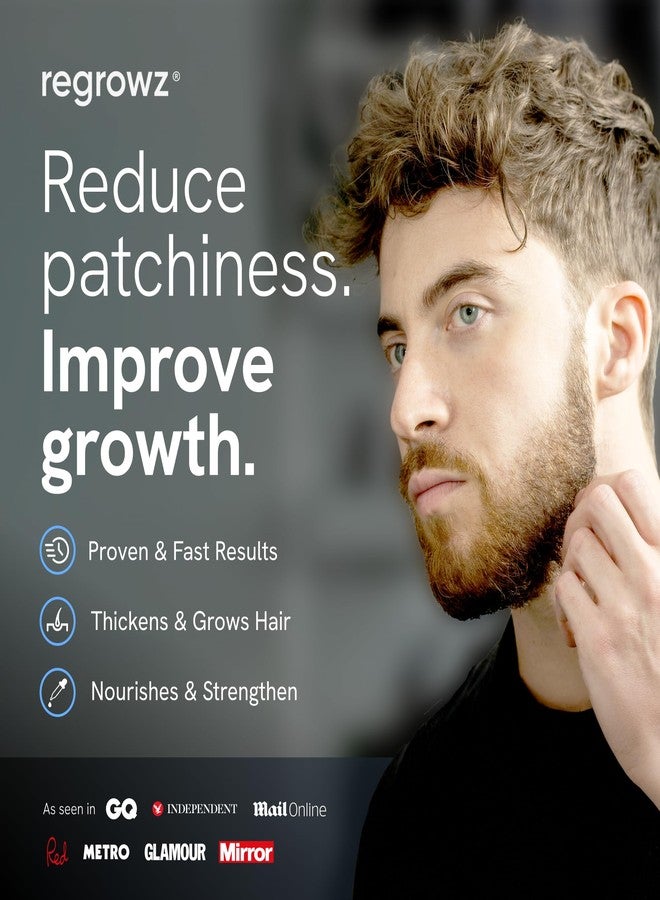 Regrowz Beard Growth Oil for Men 1 Fl Oz - Pack of 2 - Natural Beard Moisturiser with Coconut and Jojoba Oil - Soften, Nourish & Hydrate Dry, Itchy Beard - Promote Thicker & Fuller Beard - Image 2