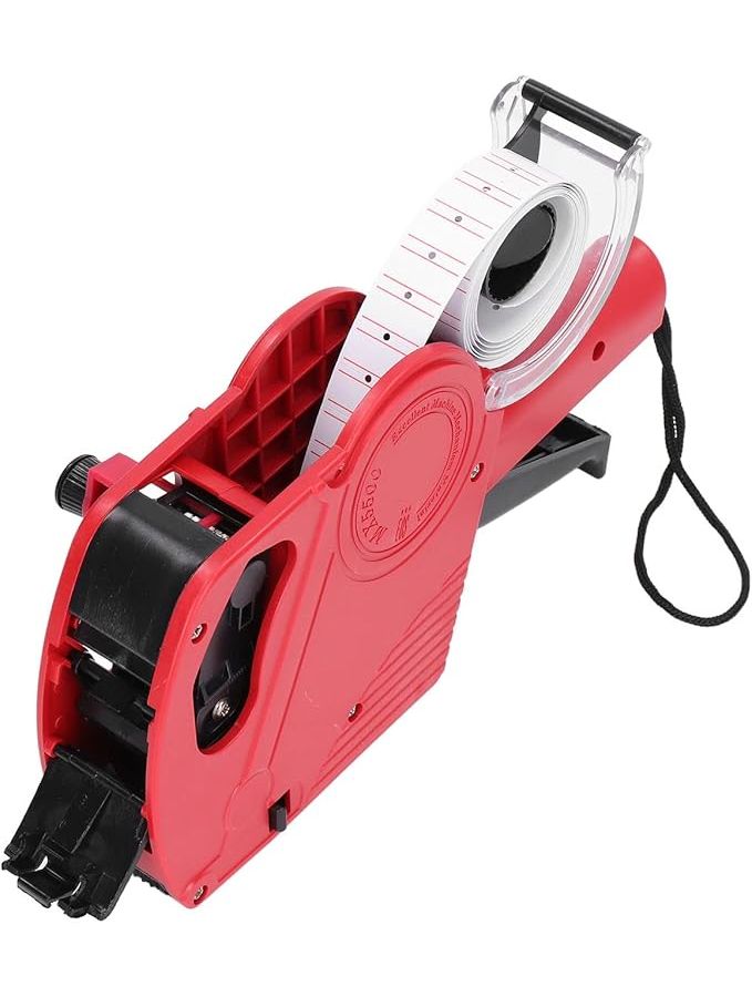 HEEPDD Portable Label Maker Manual Labeling Machine 8 Digits For Price Tag Plastic Material Red Ideal For Clothing Toys And Luggage - Image 1