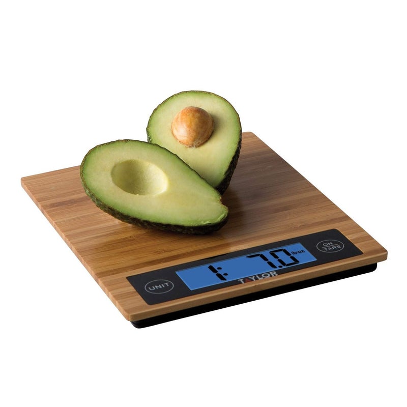 Taylor 382821 Digital Kitchen Scale, 11 Lb, Bamboo - Image 3