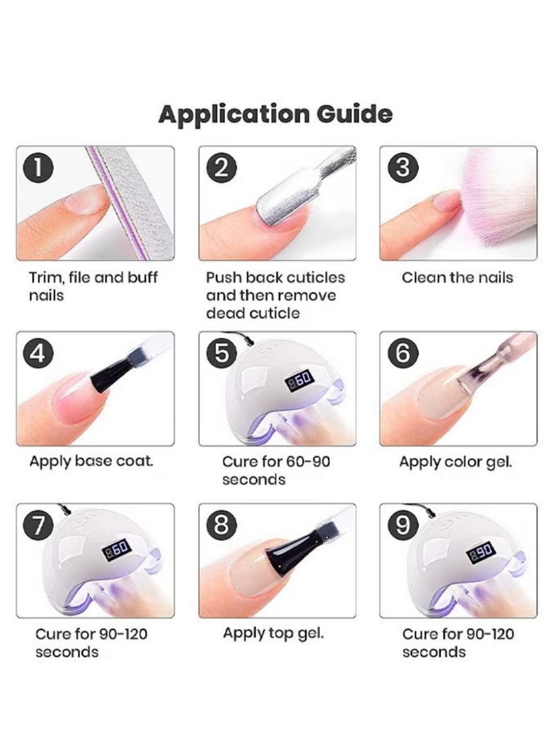 Gelish No-Wipe Base & Top Coat Set for UV LED Gel Nails – Long-Lasting Shine - Image 4