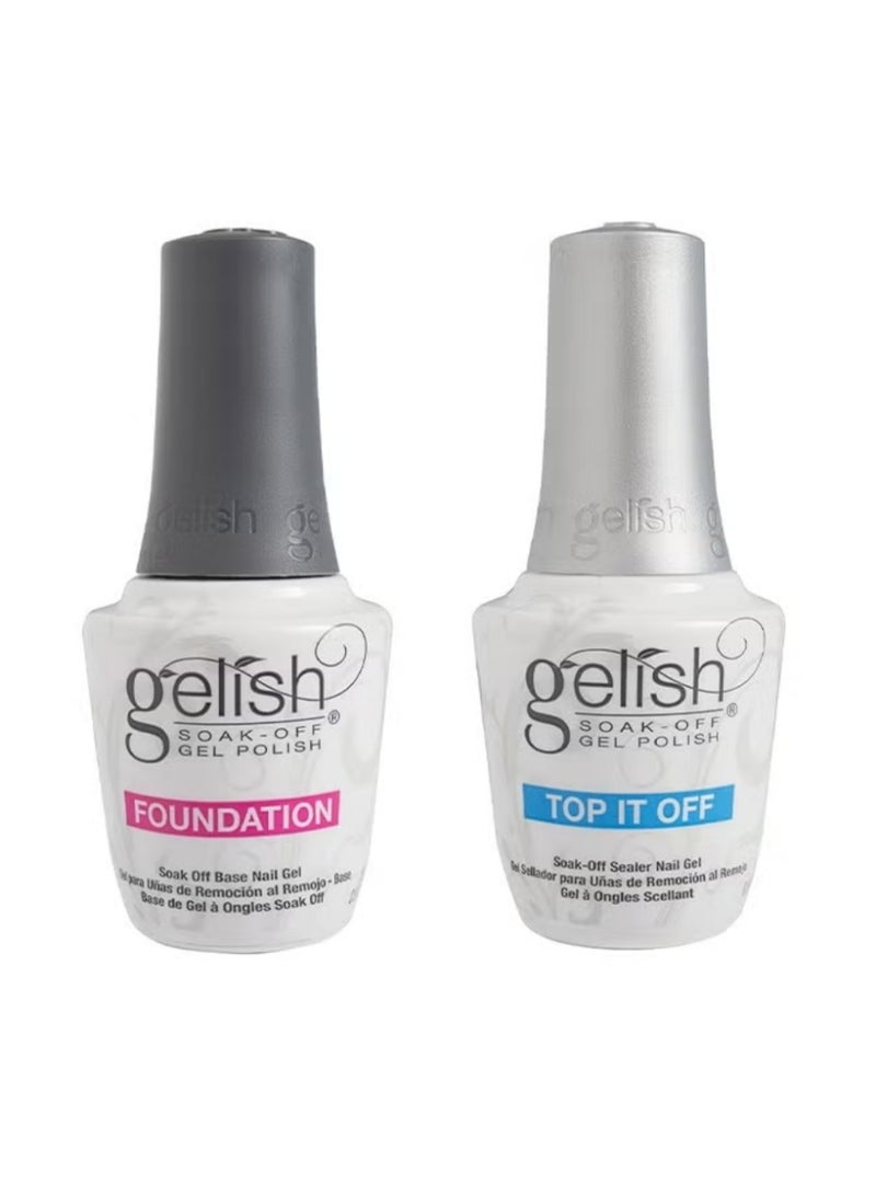 Gelish No-Wipe Base & Top Coat Set for UV LED Gel Nails – Long-Lasting Shine - Image 2
