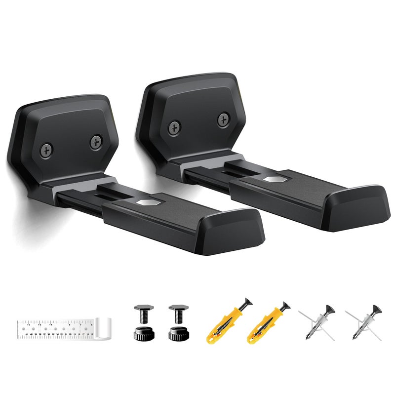 ELETIUO Soundbar Wall Mount Bracket,Depth Adjustable 3.8-6.5 inch,Universal Sound Bar Mount Under TV for Samsung, Sony, LG, Vizio, Bose, JBL, Sonos, Holds up to 50 lbs,Black - Image 1