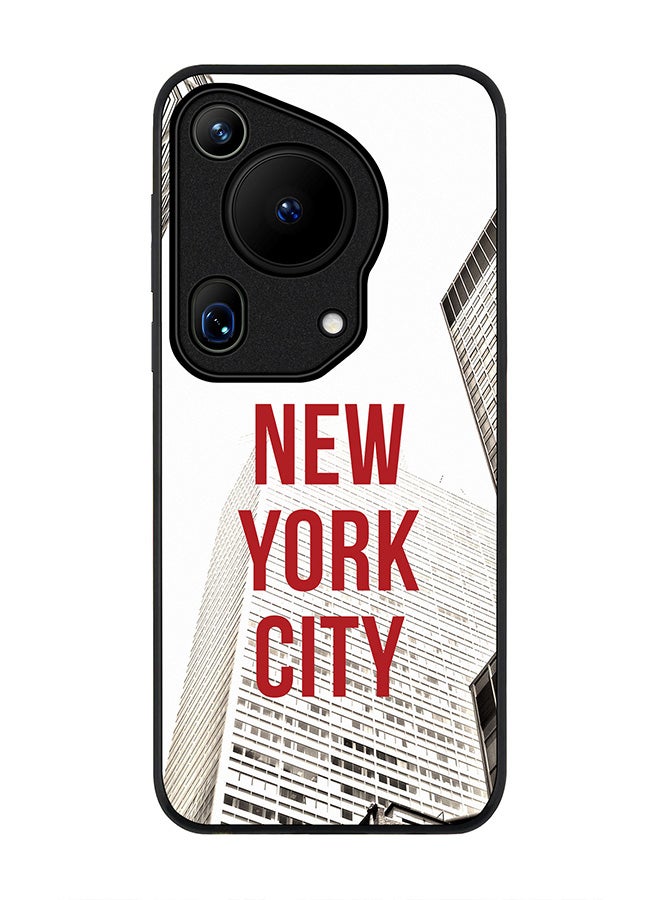 Stylizedd Rugged Black edge case for Huawei Pura 70 Ultra, Slim fit Soft Case Flexible Anti Drop TPU Gel Thin Cover -  New York - Skyscraper - Image 1