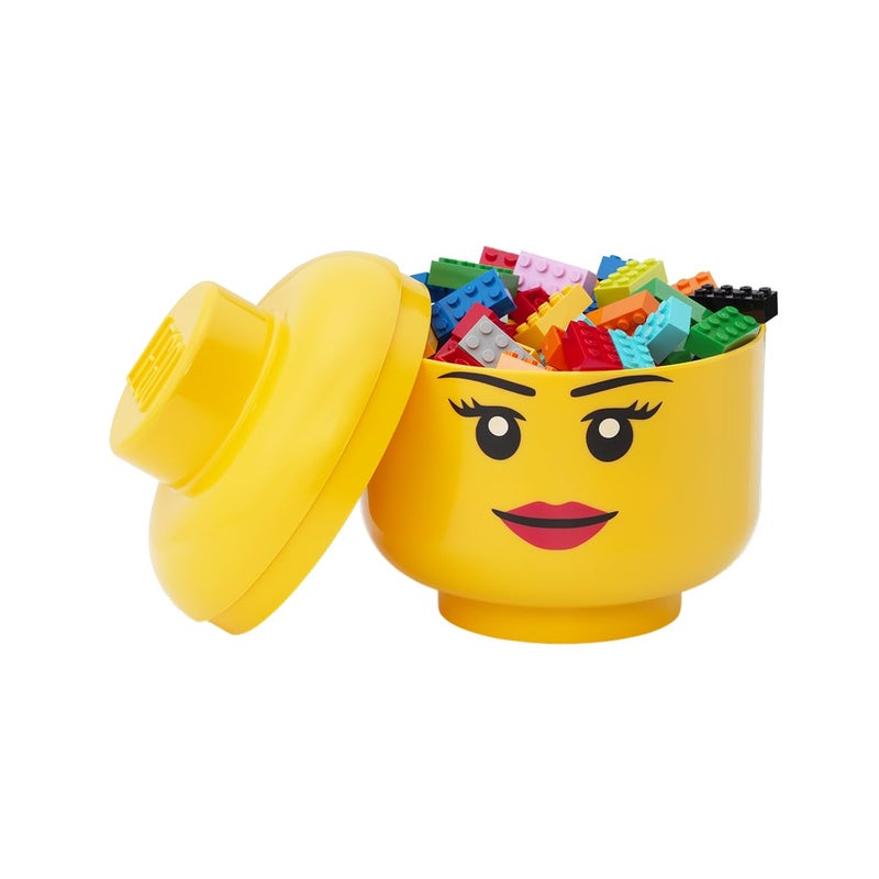 Room Copenhagen, LEGO Storage Heads Stackable Storage Container - Buildable Organizational Bins for Kid’s Toys and Accessories - 6.30 x 6.30 x 7.28in - Small, Girl, Holds 250 Bricks - Image 3