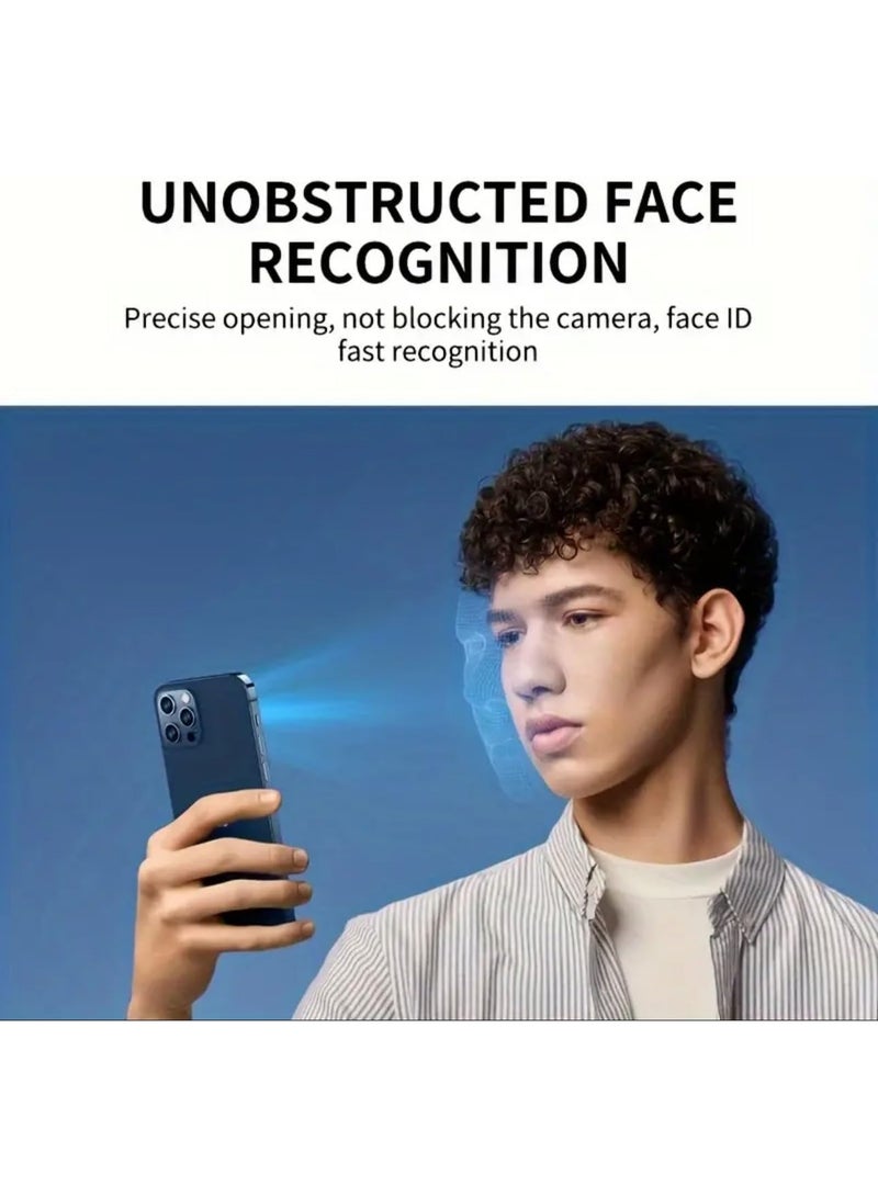 📱 واقي شاشة الخصوصية لآيفون 17 برو ماكس (6.9 بوصة) – قطعة واحدة، زجاج مقوى 9H مع أداة تركيب تلقائي، مضاد للتجسس، مضاد للبصمات، متوافق مع الأغطية - Image 4