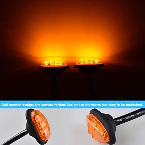 Boigoo Fender Flares Light compatible with Ford Raptor F150 LTD F250 F350, Trucks/Pickup Side Marker Lights - Amber/Red Lights LED Super Bright (Amber LED Amber Lens) - Image 2