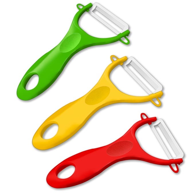 VEGETABLES PEELER ADVANCED CERAMIC PEELER PLASTIC HANDELSHARP RUST PREVENTION SET OF 3