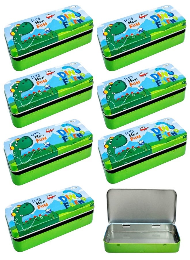 AMYCAUR Kids Dinosaur Theme Pencil Box Set – School Stationery Storage Case for Boys & Girls,Best Return Gift for Kids (Dino(Pack of 6)) - Image 1