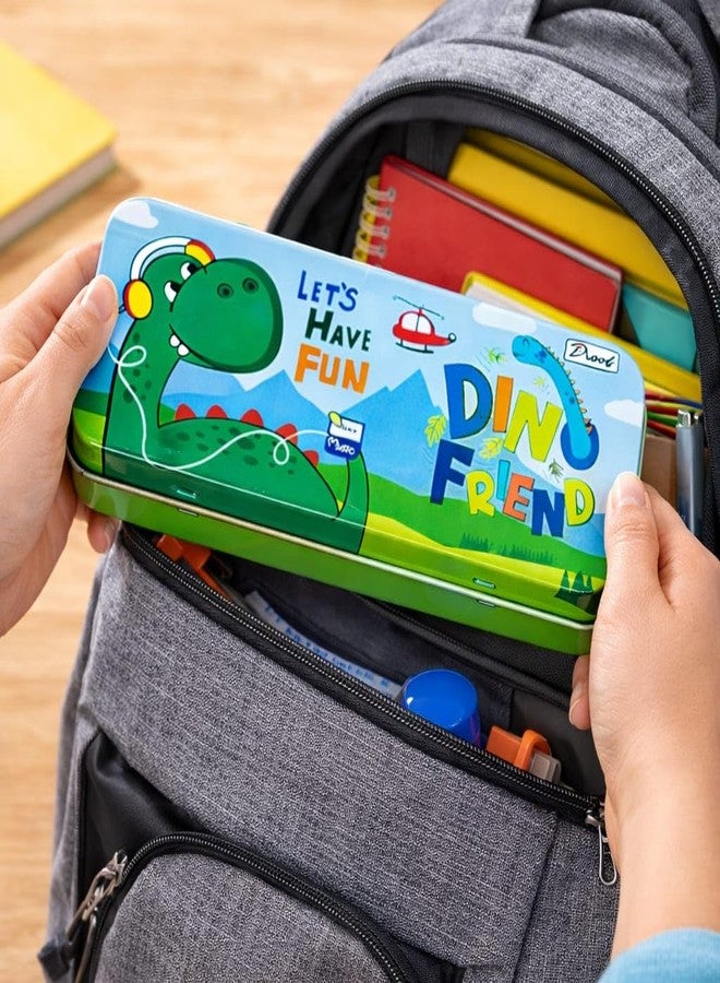 AMYCAUR Kids Dinosaur Theme Pencil Box Set – School Stationery Storage Case for Boys & Girls,Best Return Gift for Kids (Dino(Pack of 6)) - Image 3