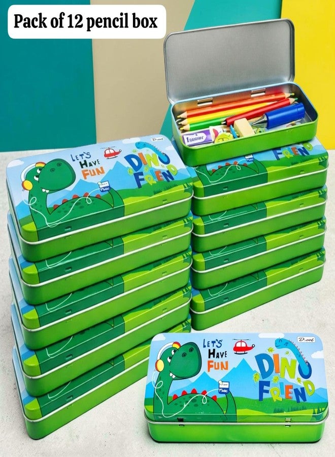 AMYCAUR Kids Dinosaur Theme Pencil Box Set – School Stationery Storage Case for Boys & Girls,Best Return Gift for Kids (Dino(Pack of 6)) - Image 5