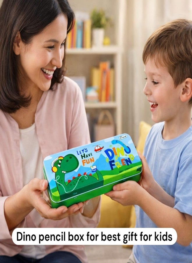 AMYCAUR Kids Dinosaur Theme Pencil Box Set – School Stationery Storage Case for Boys & Girls,Best Return Gift for Kids (Dino(Pack of 6)) - Image 4