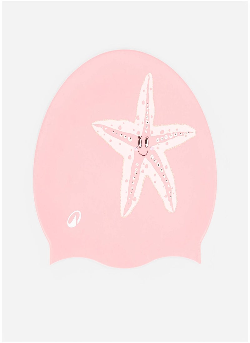 NABAIJI NABAIJI by DECATHLON, Silicone Swim Cap Stretchable & Soft Starfish Pink  - Image 1