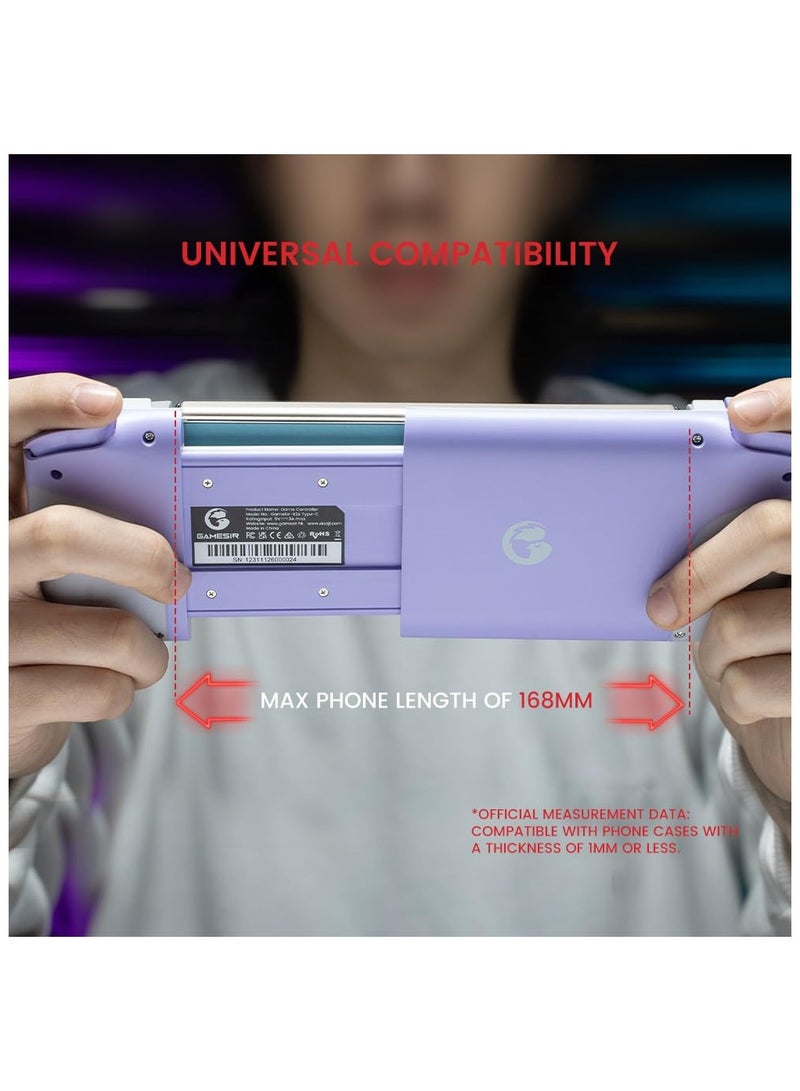 وحدة تحكم الألعاب المحمولة GameSir X2s Type-C لسلسلة iPhone 15 (USB-C)/هواتف Android، وحدة تحكم الهاتف مع عصي تأثير Hall، مشغل تأثير Hall، وظيفة Turbo - Image 3