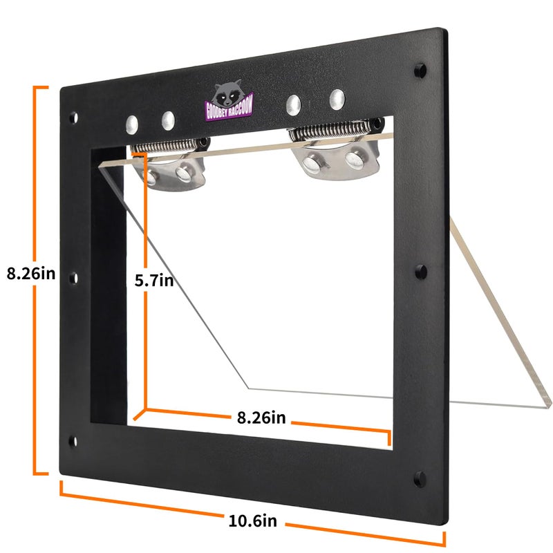 Artowell Raccoon One Way Eviction Door - Raccoon Trap Contactless Excluder for Outdoor Spaces Like Attics, Chimneys & Under Decks. Fast Results, Easy DIY Installation Small - Image 3