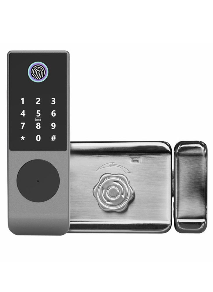 Excellent Waterproof Outdoor Iron Door Fingerprint Lock Smart Door Lock Apartment Passwordl Lock 