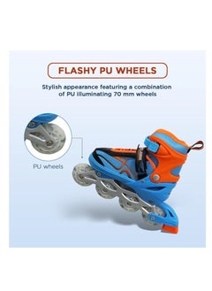 ENDLESS  EL1027 Inline Adjustable Skates Medium Size 34 EUR (UK 1.5) - 38 EUR (UK 5) for 6 to 12 Years | Aluminium Chassis and 70 mm PU Wheels | All Wheels Flash, ABEC 7 Bearings  - Image 5