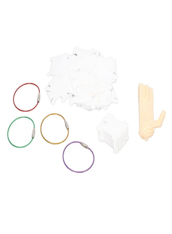 100pcs Plastic Floss Bobbins with Manual Bobbin Winder DIY Crafts Easy Storage Embroidery Bobbins for Needlework Sewing White - Image 4