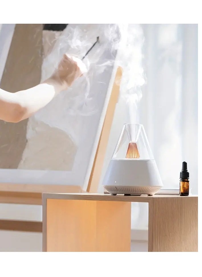 MOCOM - Mini Air Humidifier with LED Light and Essential Oil Aroma Diffuser - Ultrasonic Atomizing Diffuser for Bedroom, Office, Classroom - Aesthetic Room Decor - Aromatherapy Humidifier with Remote Control - Image 1