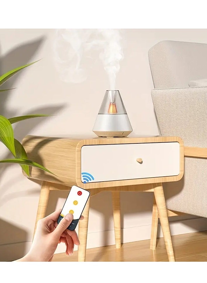 MOCOM - Mini Air Humidifier with LED Light and Essential Oil Aroma Diffuser - Ultrasonic Atomizing Diffuser for Bedroom, Office, Classroom - Aesthetic Room Decor - Aromatherapy Humidifier with Remote Control - Image 1