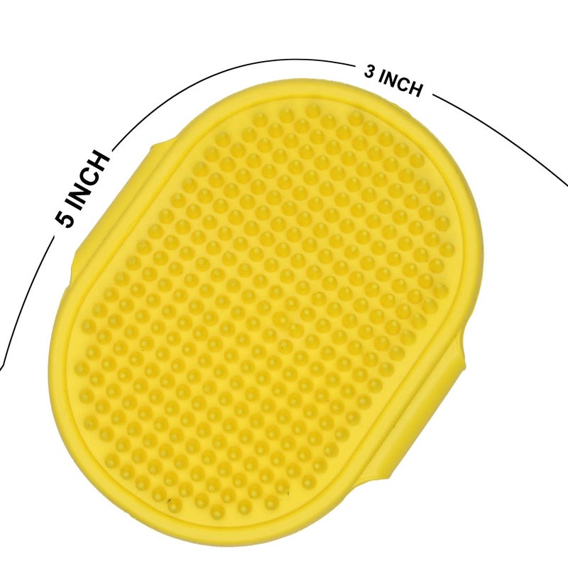 BOXO Pet Massage Rubber Bristles Hand Brush Bath Comb for Dogs, Cats, Rabbit- 1 Pcs - Image 2