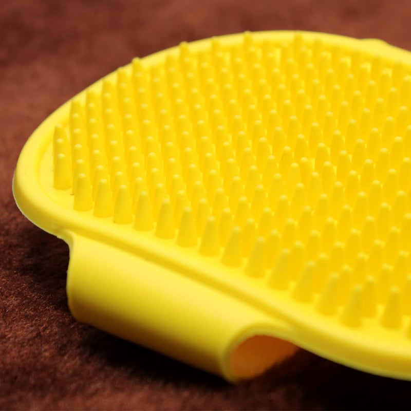 BOXO Pet Massage Rubber Bristles Hand Brush Bath Comb for Dogs, Cats, Rabbit- 1 Pcs - Image 4