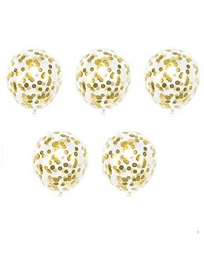 LB L B Number 9 and Gold Confetti Balloons Large Foil Gold Balloons 5 Gold Confetti Balloons 12 Inch 9th Birthday Party Decorations Party Supplies for Anniversary Dcor  - Image 3
