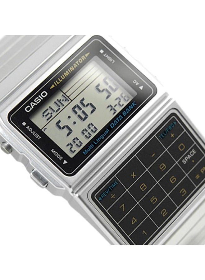 CASIO Men Data Bank Digital Watch DBC-611-1DF - 47 mm - Silver - Image 5