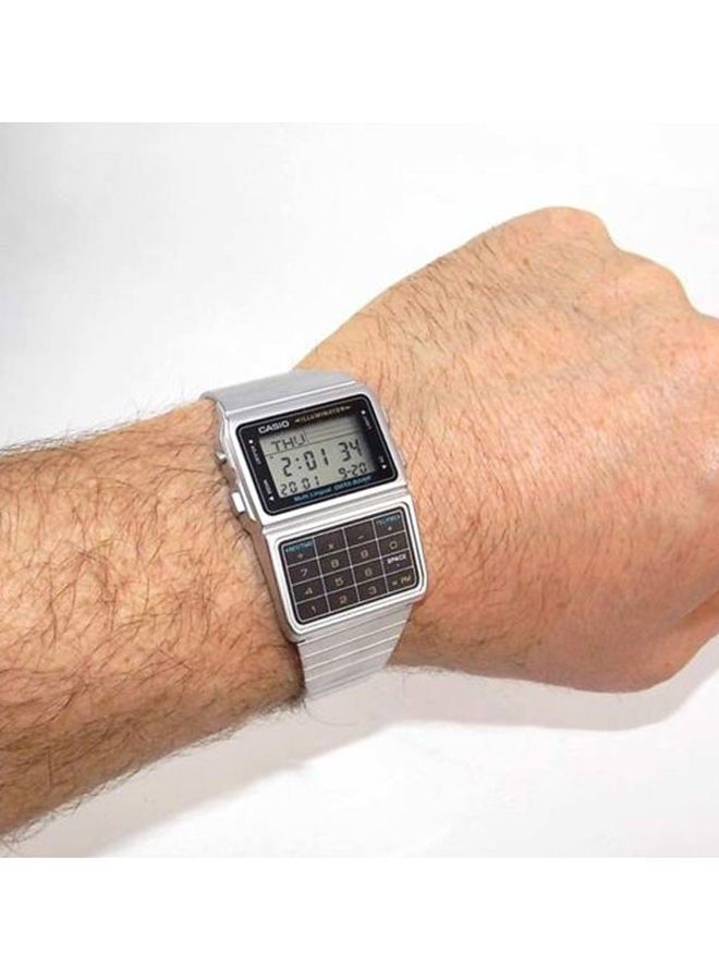 CASIO Men Data Bank Digital Watch DBC-611-1DF - 47 mm - Silver - Image 4
