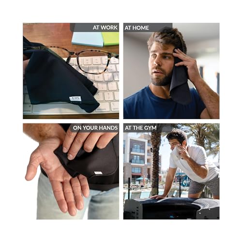 Ejis Sweat Rags for Men – Sweat Absorbing Handkerchiefs, Pocket-Size Small Gym Towels for Sweat, Ideal for Workouts, Travel, Sports & Daily Use - 12x12 (5 Pack) - Image 5
