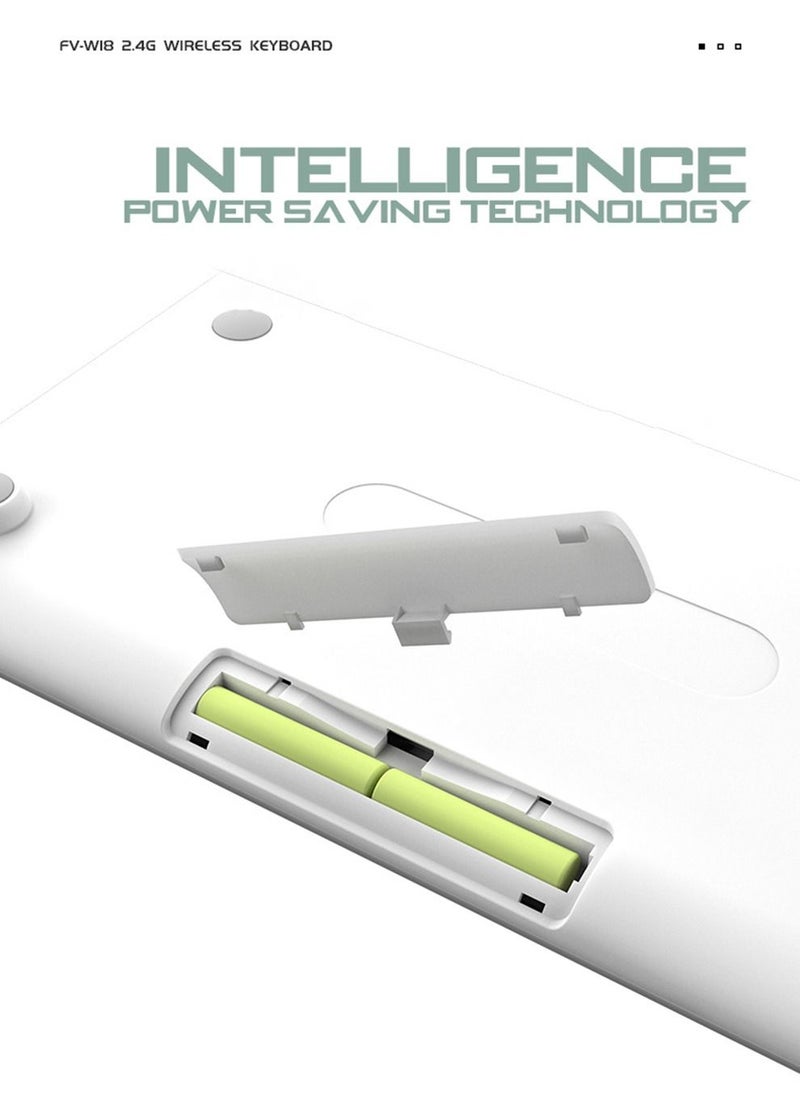 FVWI8 Wireless Round Key Hat Keyboard