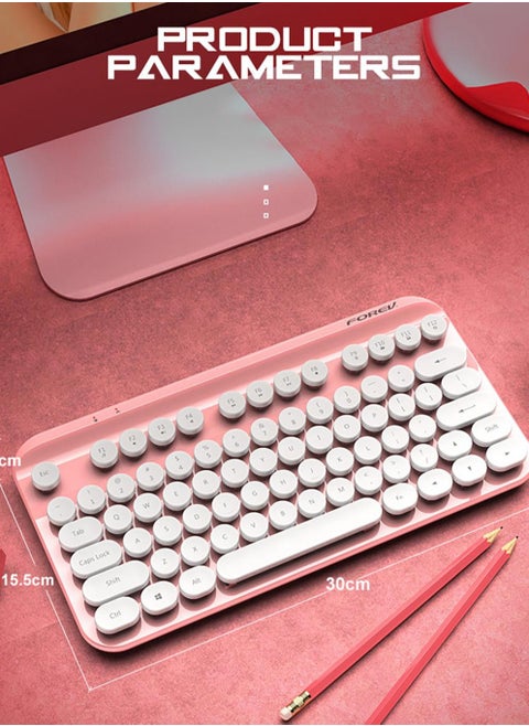 FVWI8 Wireless Round Key Hat Keyboard