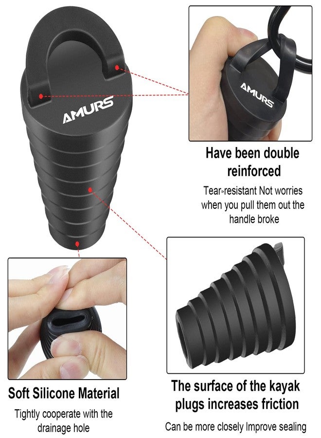 AMURS 8Pcs Upgrade Kayak Scupper Plug Drain Holes Stopper with Silicone Handle - Image 4