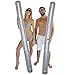 POZA 2 Pack Inflatable Jumbo Pool Noodles Floats Premium Luxurious 74 Inch Giant Water Floating Noodles Filled with Sparkle Confetti Pool Float for Swimming Pool Beach Lake - Image 2
